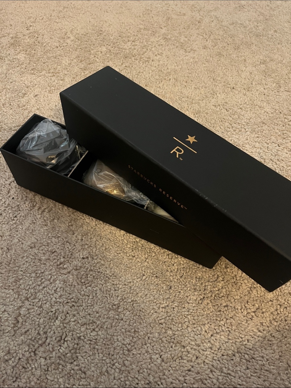 Starbucks Reserve Black and Gold Gift Box Set espresso cups!